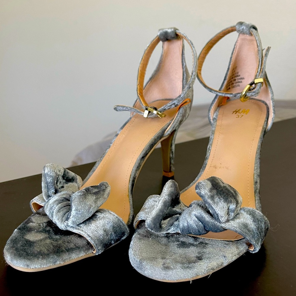 Light Blue Velvet H&M Heels